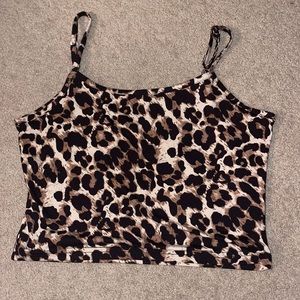 Leopard cropped tank size M purchased on AMAZON